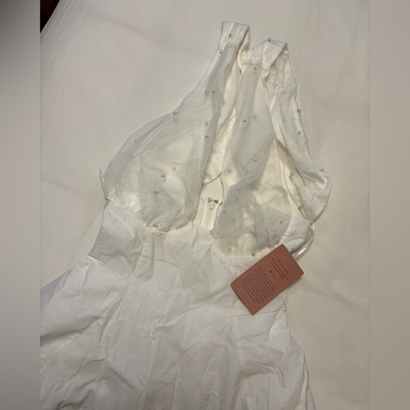 BHLDN Halter Pearl-Embellished Mini Dress - Picture 4 of 9